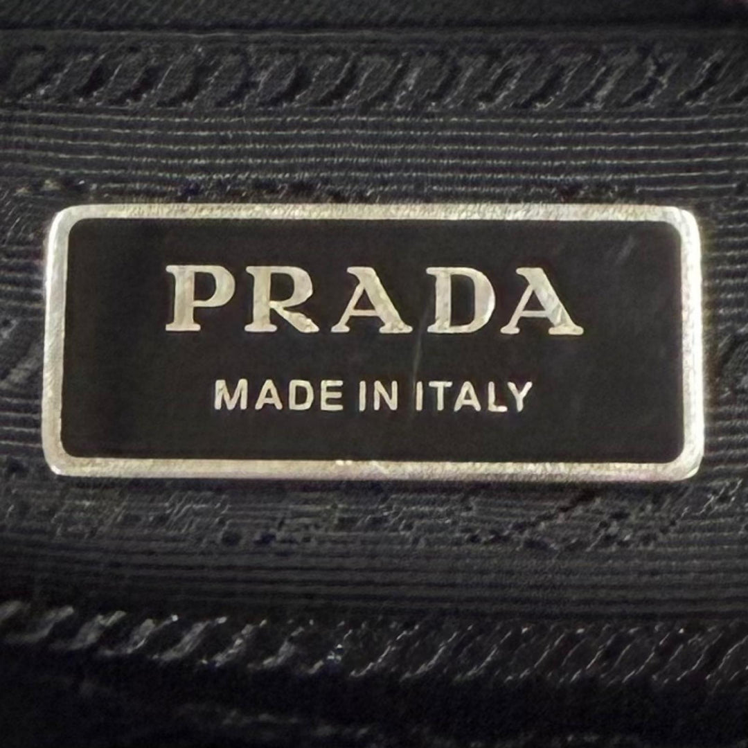 Great PRADA Shoulder Bag Triangle logo Re-Nylon black Nylon mens 1BC167