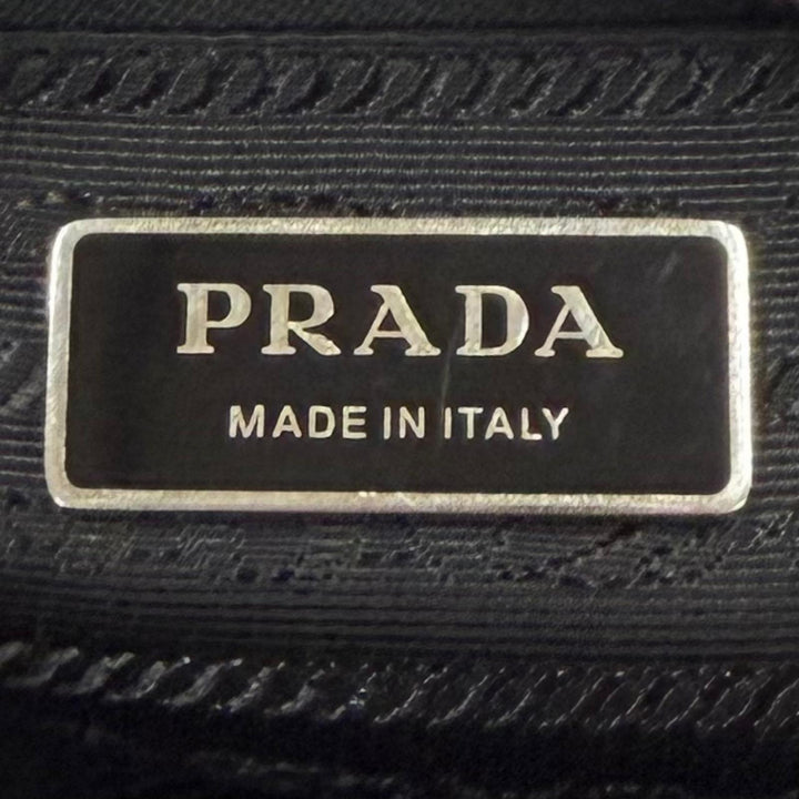 Great PRADA Shoulder Bag Triangle logo Re-Nylon black Nylon mens 1BC167