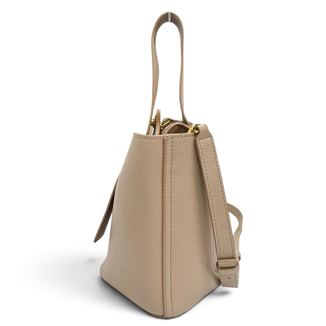 Great LOEWE Shoulder Bag Pebble Bucket Bag Mini Anagram 2WAY leather AANBBBMX01
