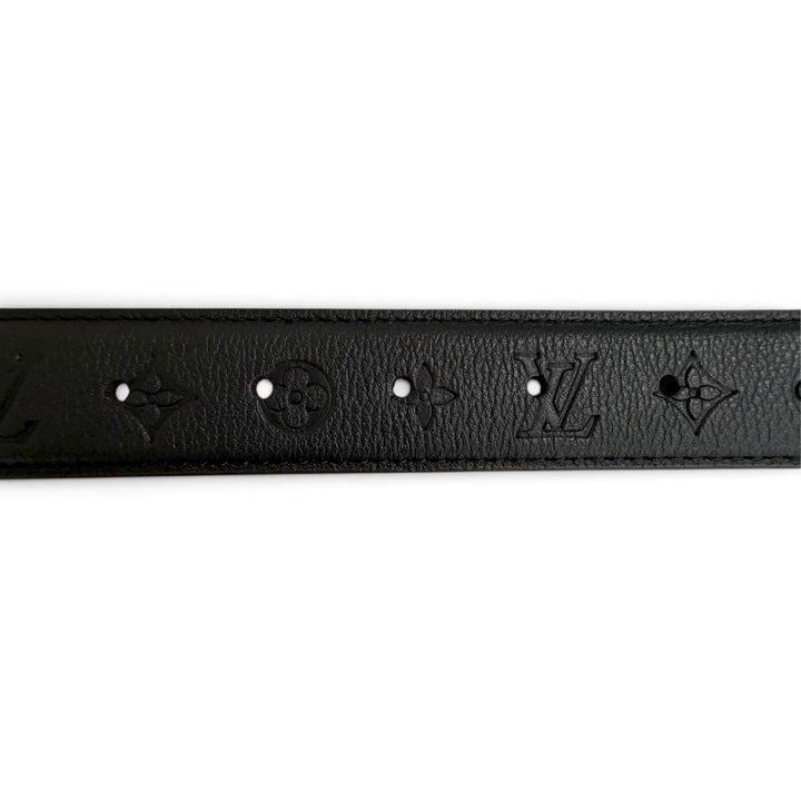 Excellent LOUIS VUITTON belt 30mm Reversible Flower Gram Belt black M8373V