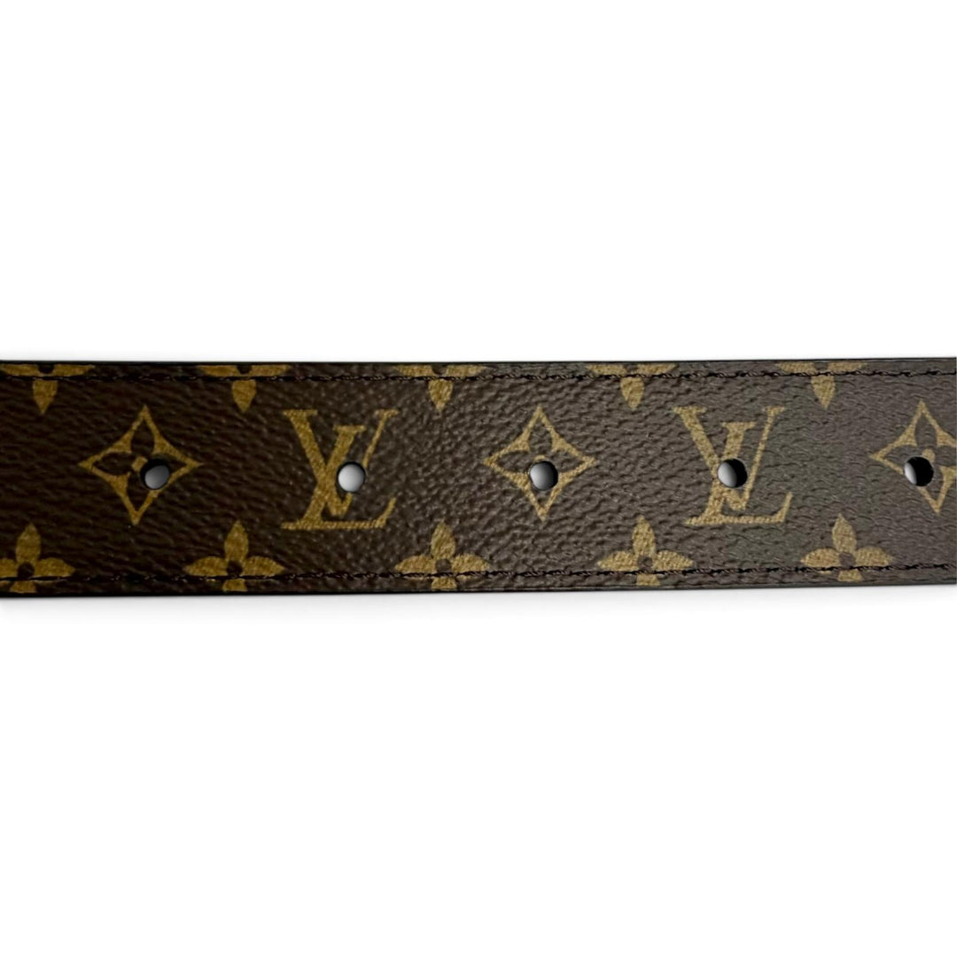 Excellent LOUIS VUITTON belt 30mm Reversible Flower Gram Belt black M8373V