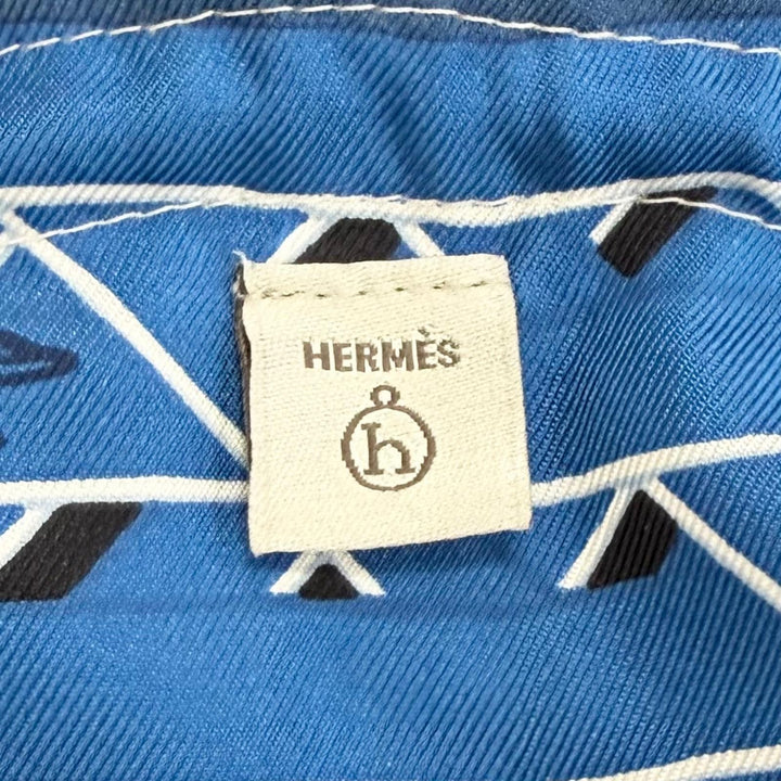 Great HERMES Pouch Petit Ash Masan and Masan Reversible Drawstring Bag silk