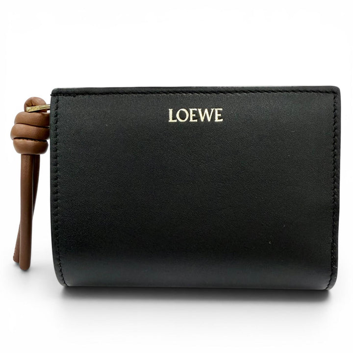 Great LOEWE Bifold Wallet Knot Compact Wallet shiny napa calf Women CEM1NCWX01
