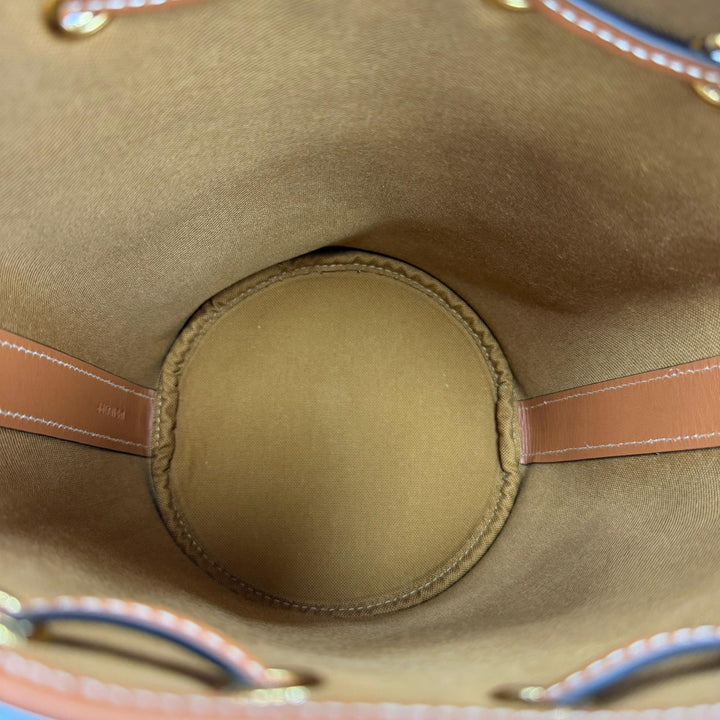 Excellent CELINE Triomphe Small Drawstring Shoulder Bag Triomphe canvas 19114