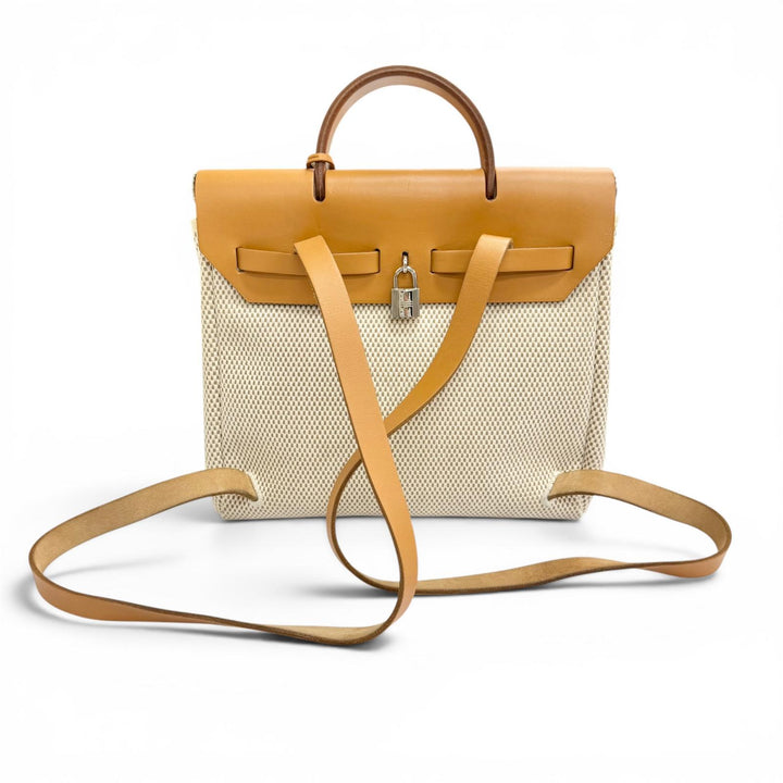 Great HERMES Herbag ad PM Backpack with spare bag, included. beige Towar GM