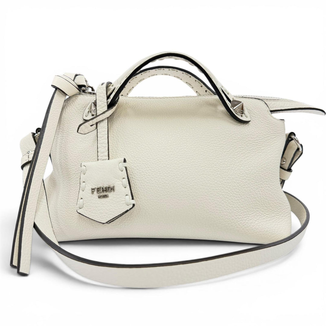 Great FENDI Shoulder Bag Selleria Bytheway Mini 2WAY handbag white Women 8BS098