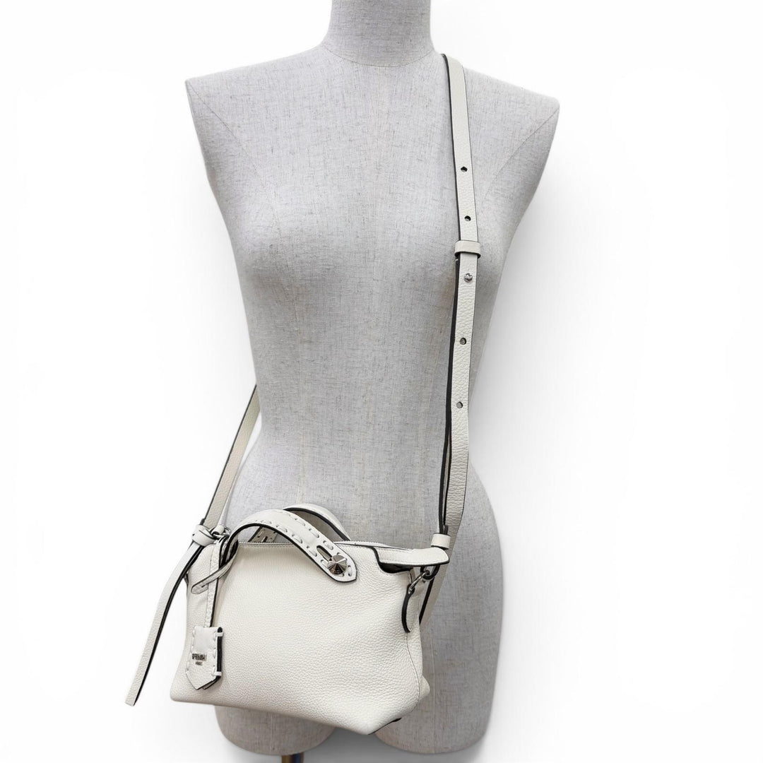 Great FENDI Shoulder Bag Selleria Bytheway Mini 2WAY handbag white Women 8BS098