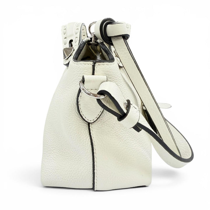Great FENDI Shoulder Bag Selleria Bytheway Mini 2WAY handbag white Women 8BS098