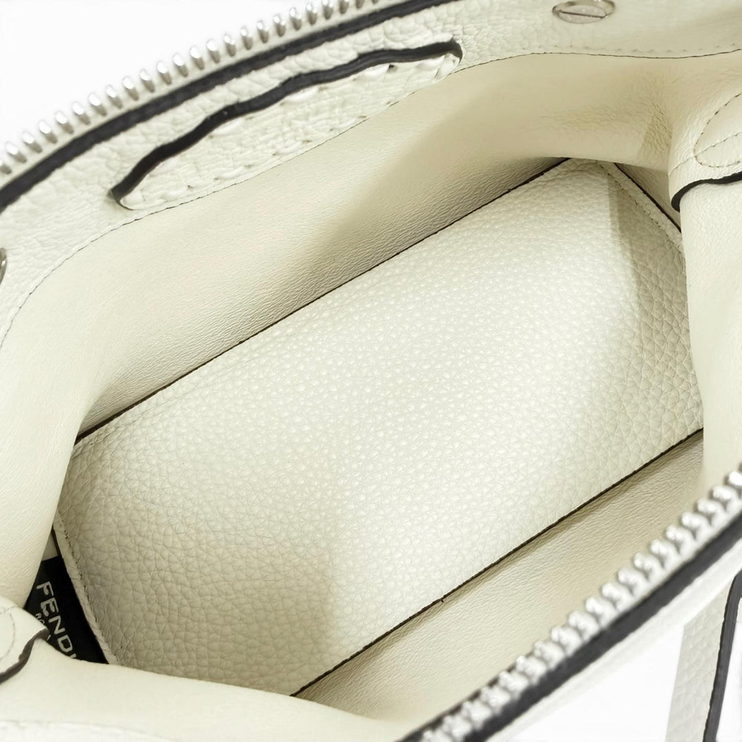 Great FENDI Shoulder Bag Selleria Bytheway Mini 2WAY handbag white Women 8BS098