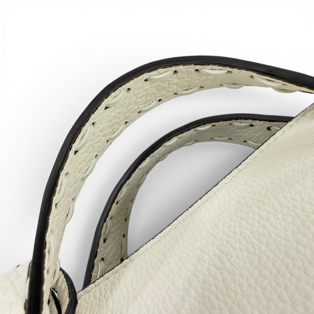Great FENDI Shoulder Bag Selleria Bytheway Mini 2WAY handbag white Women 8BS098