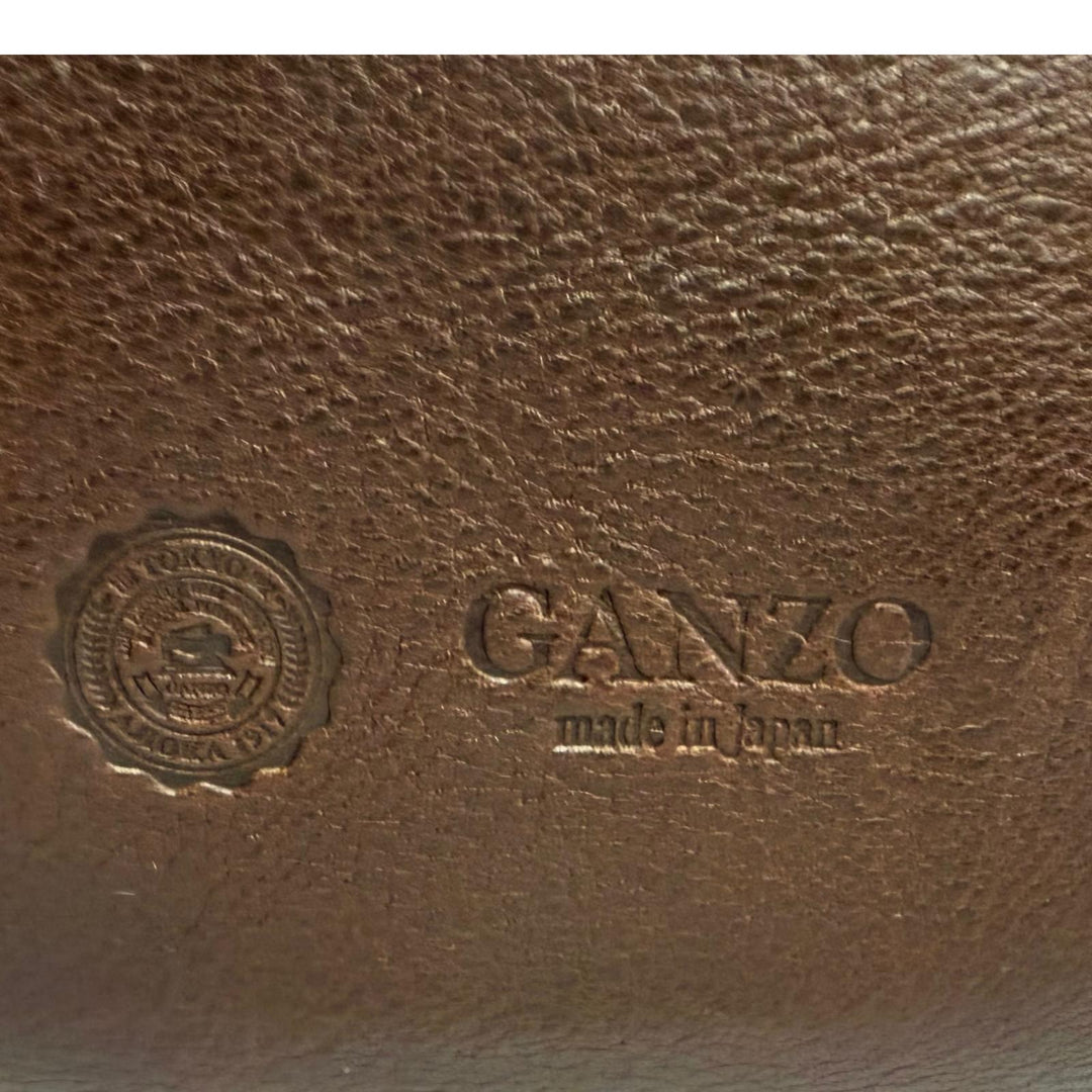 Great GANZO CHISO Daypack Velvet Yuzen Dark brown leather mens