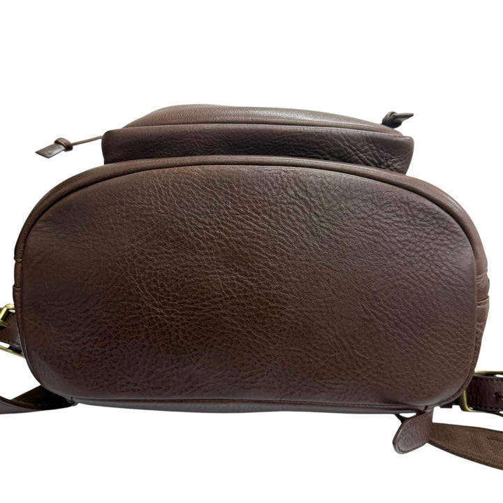 Great GANZO CHISO Daypack Velvet Yuzen Dark brown leather mens