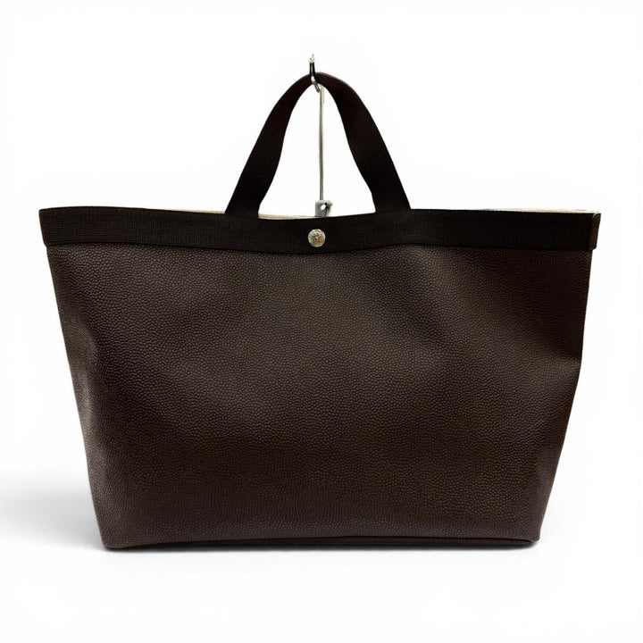 Great Herve Chapelier Tote Bag Luxe Line Square Leather patch 705Gold Plated