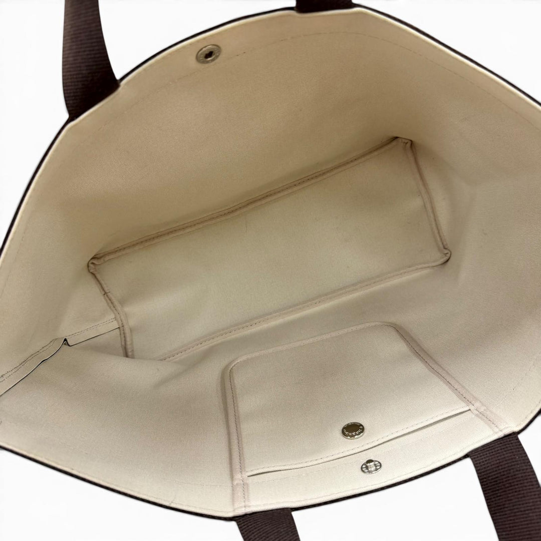 Great Herve Chapelier Tote Bag Luxe Line Square Leather patch 705Gold Plated