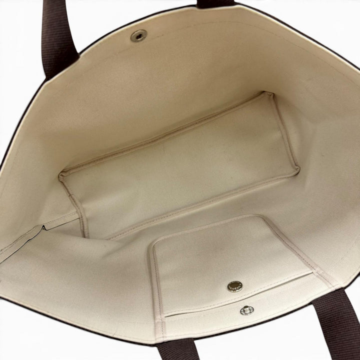 Great Herve Chapelier Tote Bag Luxe Line Square Leather patch 705Gold Plated