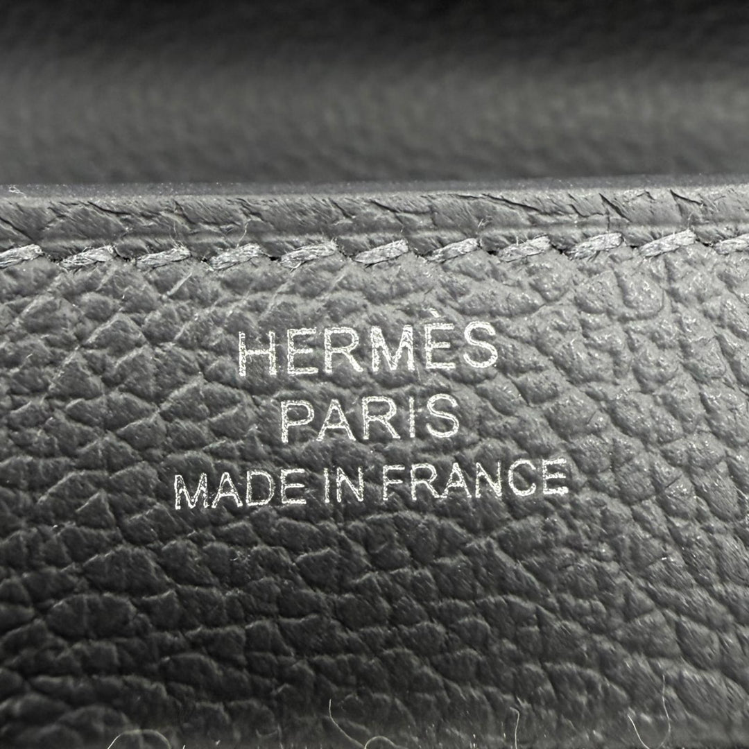 Pristine HERMES Purse Kelly Wallet To Go Shoulder Bag Evercolor Leather Women