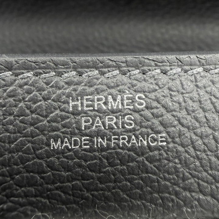 Pristine HERMES Purse Kelly Wallet To Go Shoulder Bag Evercolor Leather Women