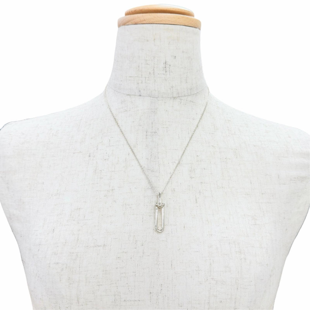 Great TIFFANY&Co. Necklace Link Top Pendant Silver AG925 Women