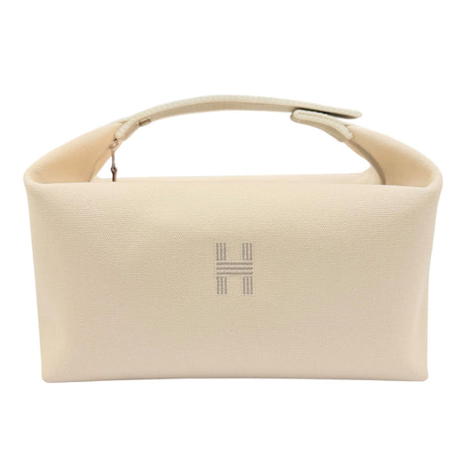 Excellent HERMES Handbag Brid A Black GM Serie Button Canvas cotton Women