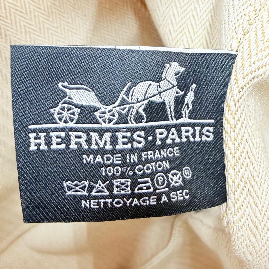 Excellent HERMES Handbag Brid A Black GM Serie Button Canvas cotton Women