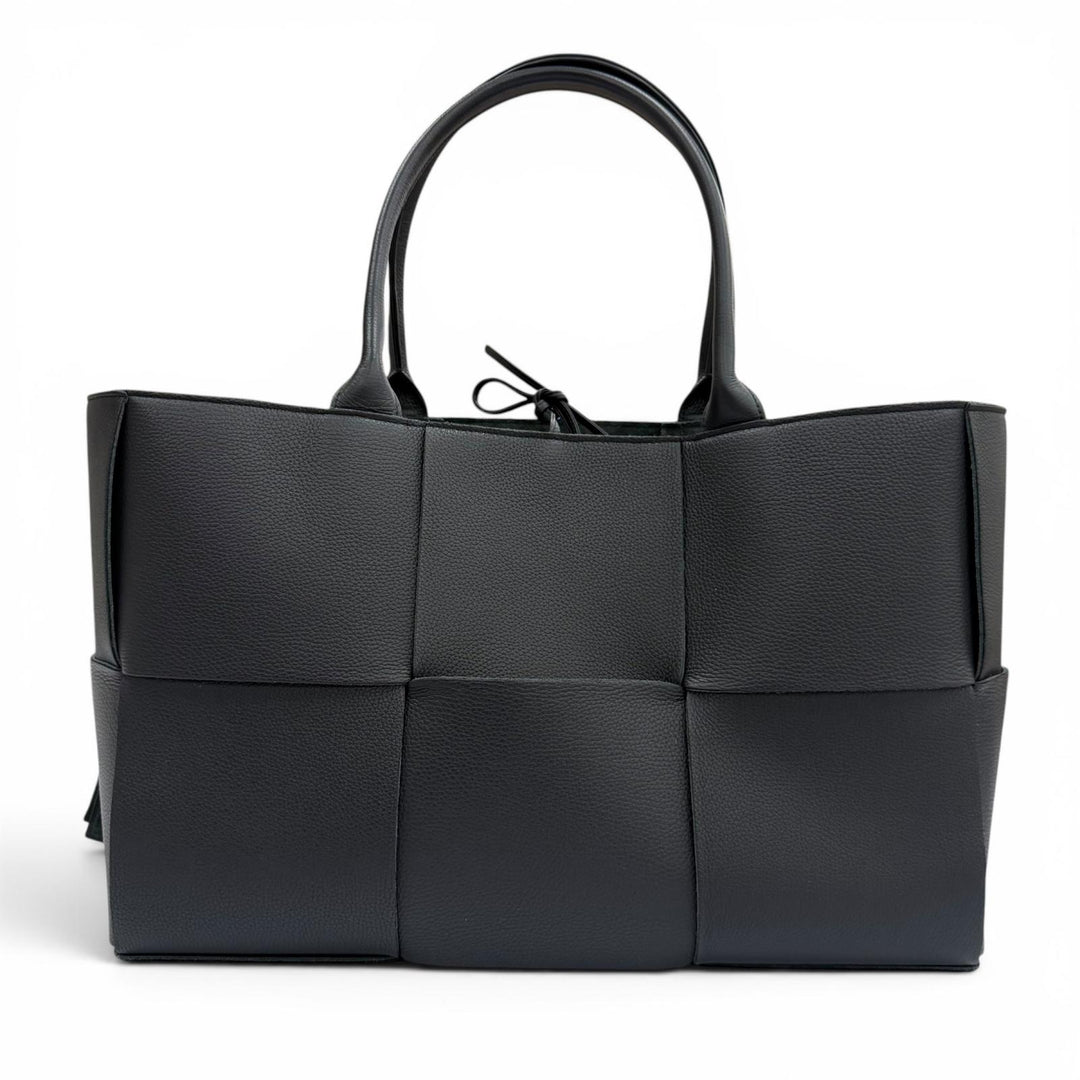 Great BOTTEGAVENETA Tote Bag Medium The Arco black leather mens 609175