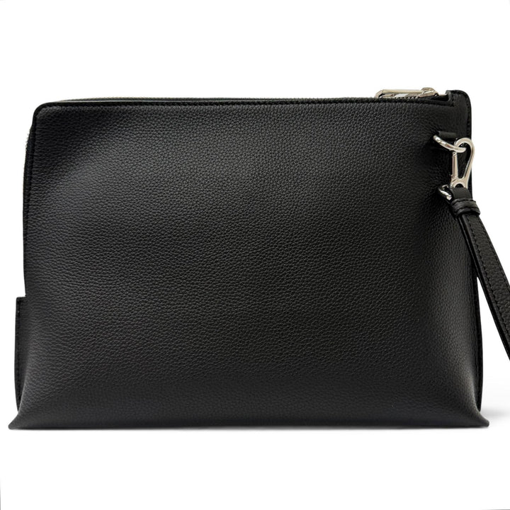Excellent LOEWE Clutch bag Anagram L-Zip Pouch Business Bag black leather