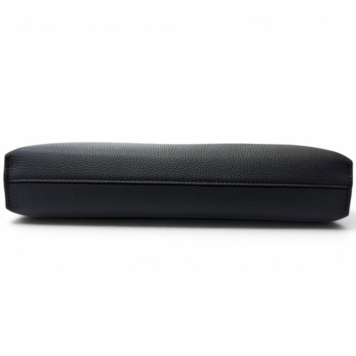 Excellent LOEWE Clutch bag Anagram L-Zip Pouch Business Bag black leather