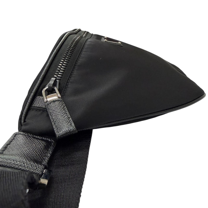 Great PRADA Sling bag Triangle logo Re-Nylon black Recycled nylon mens 2VL033
