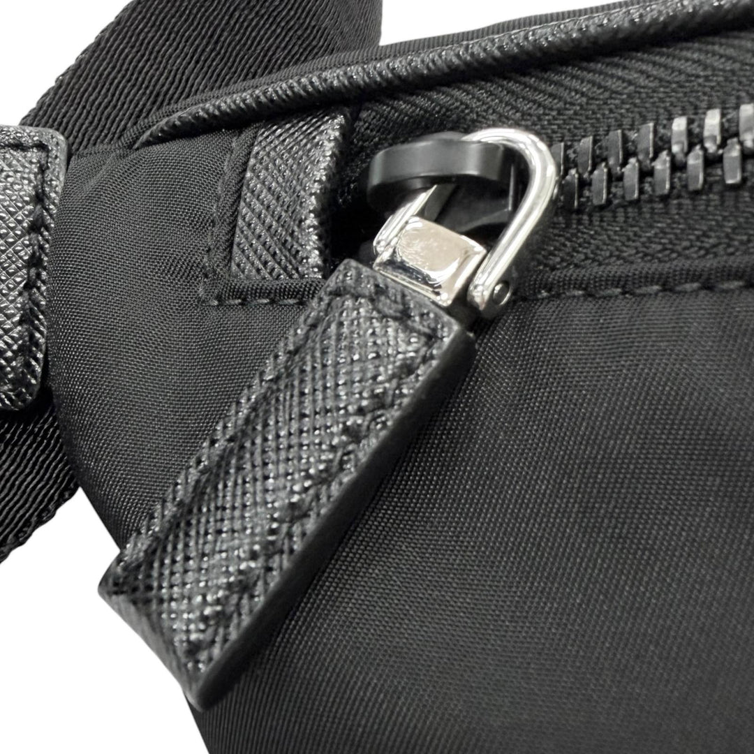 Great PRADA Sling bag Triangle logo Re-Nylon black Recycled nylon mens 2VL033