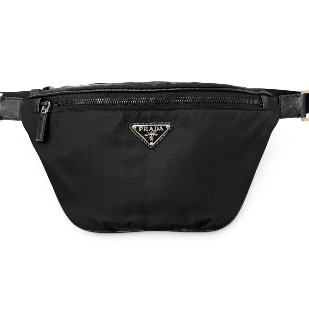 Great PRADA Sling bag Triangle logo Re-Nylon black Recycled nylon mens 2VL033