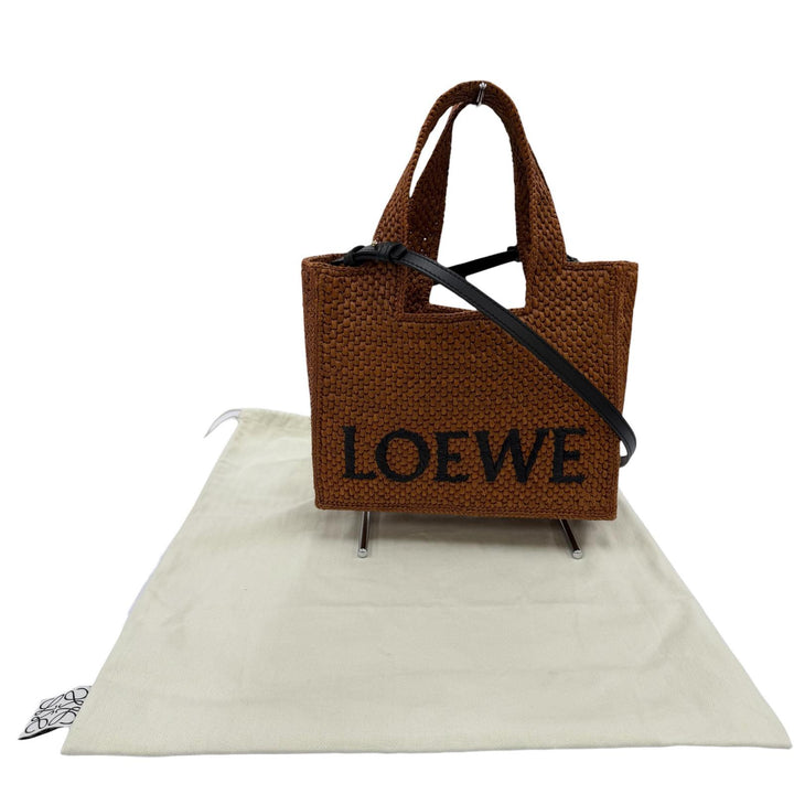 Excellent LOEWE Handbag Font Tote Small Leather 2-Way Shoulder Bag A685B59X01