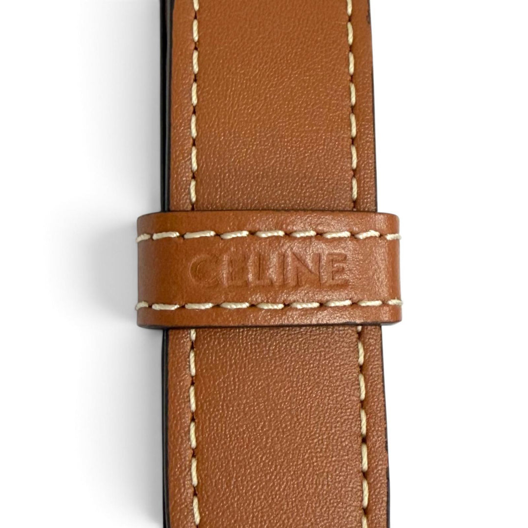 Great CELINE Shoulder Bag medium bucket Brown Triomphe canvas Women 19113
