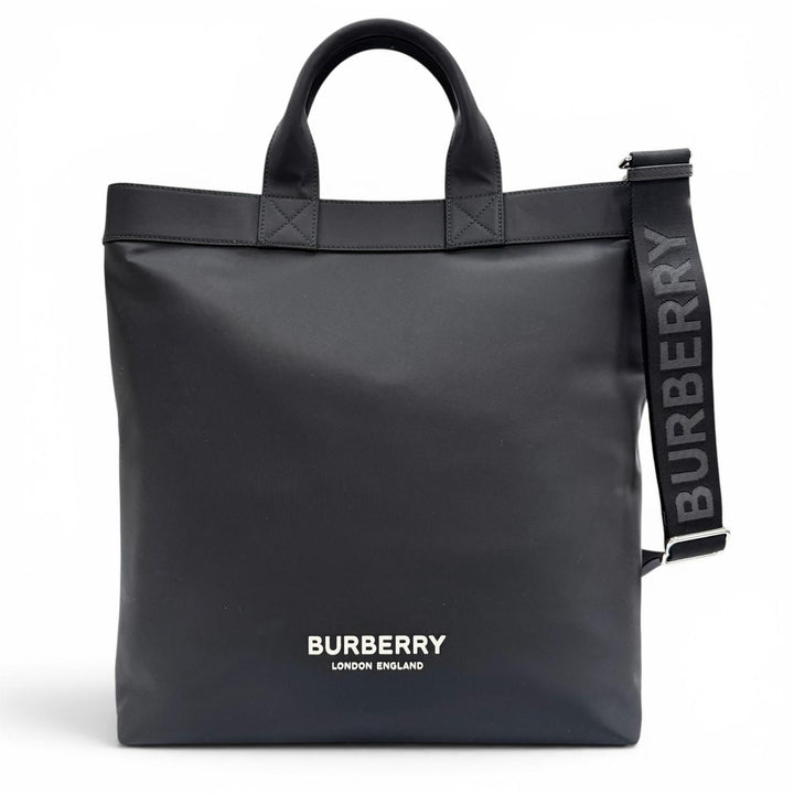 Great BURBERRY Tote Bag Arty 2WAY Shoulder black Nylon mens 8063497