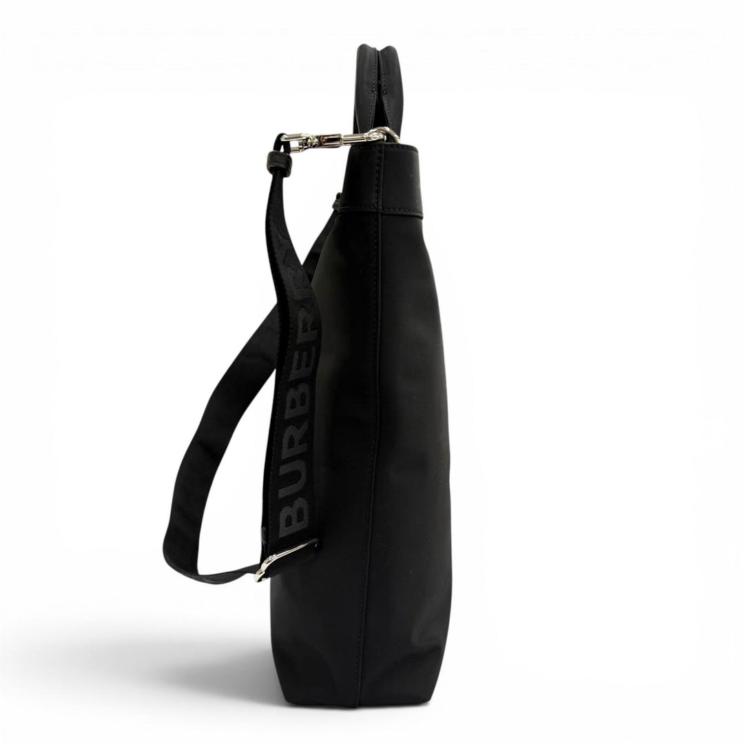 Great BURBERRY Tote Bag Arty 2WAY Shoulder black Nylon mens 8063497