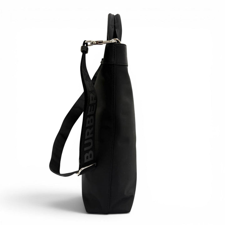 Great BURBERRY Tote Bag Arty 2WAY Shoulder black Nylon mens 8063497