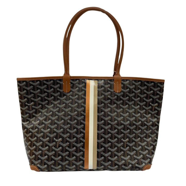Pristine GOYARD Artois PM Marquage Tote Bag Using leather Gojardin Canvas