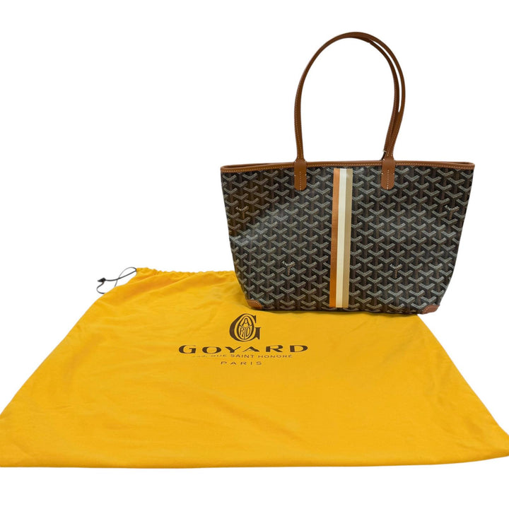 Pristine GOYARD Artois PM Marquage Tote Bag Using leather Gojardin Canvas
