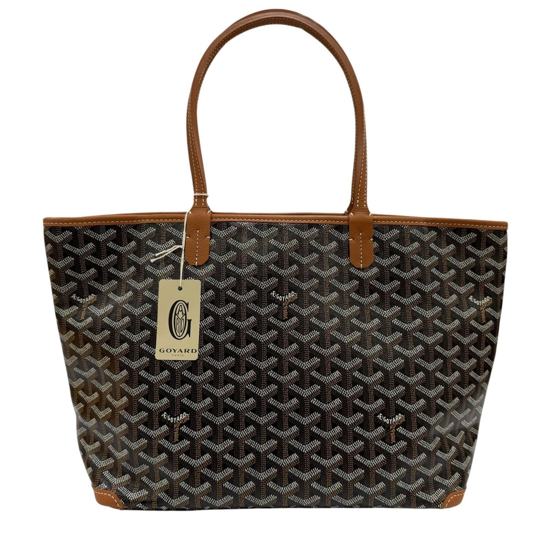 Pristine GOYARD Artois PM Marquage Tote Bag Using leather Gojardin Canvas