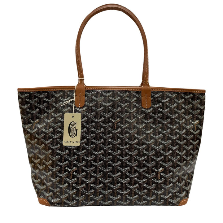 Pristine GOYARD Artois PM Marquage Tote Bag Using leather Gojardin Canvas