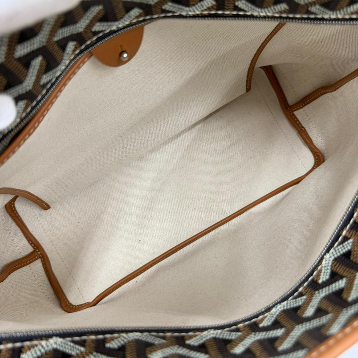 Pristine GOYARD Artois PM Marquage Tote Bag Using leather Gojardin Canvas