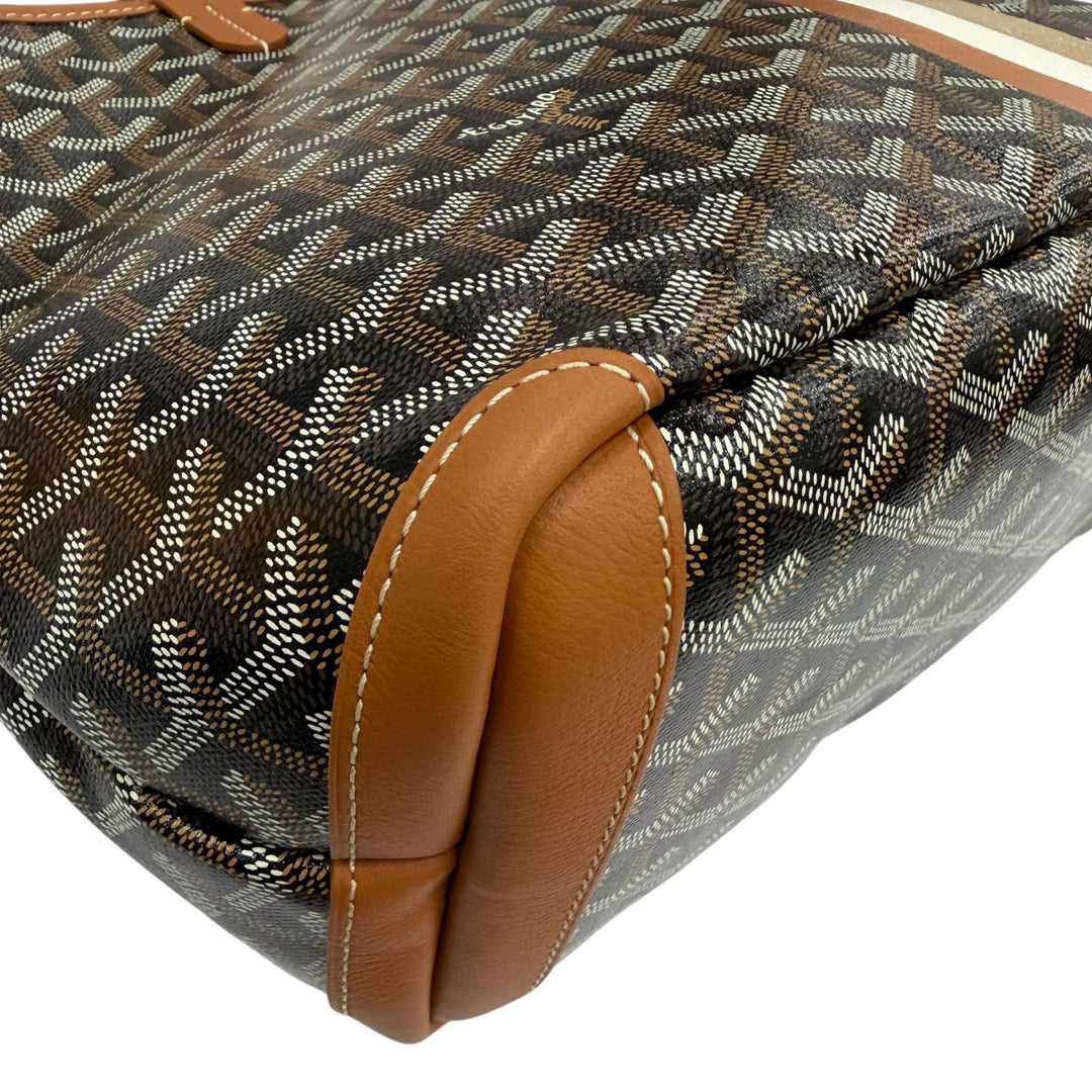 Pristine GOYARD Artois PM Marquage Tote Bag Using leather Gojardin Canvas