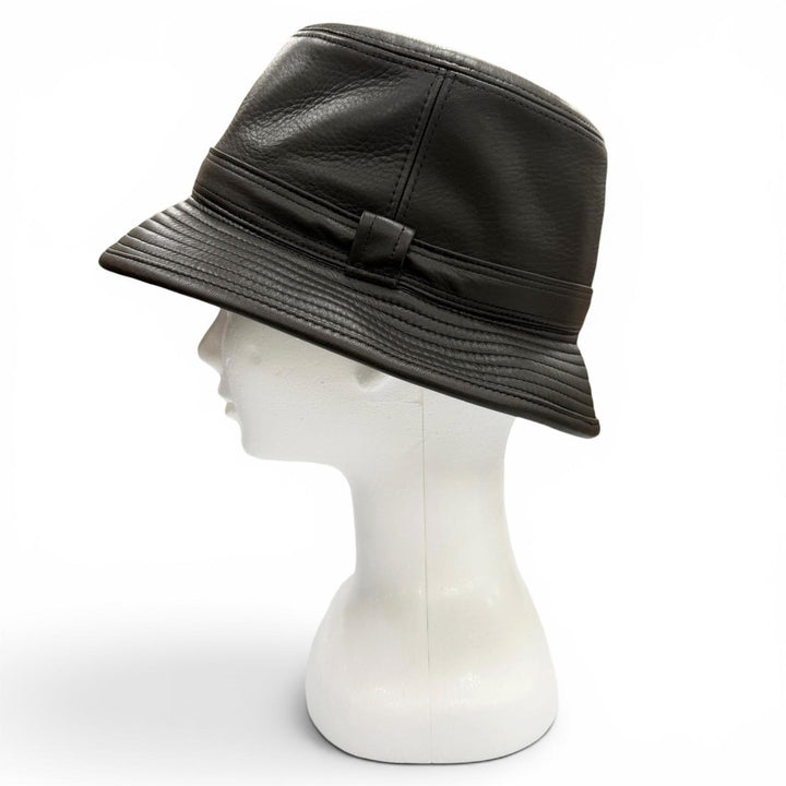 Excellent HERMES hat CHAPEAU HIDALGO hat Deerskin mens 57