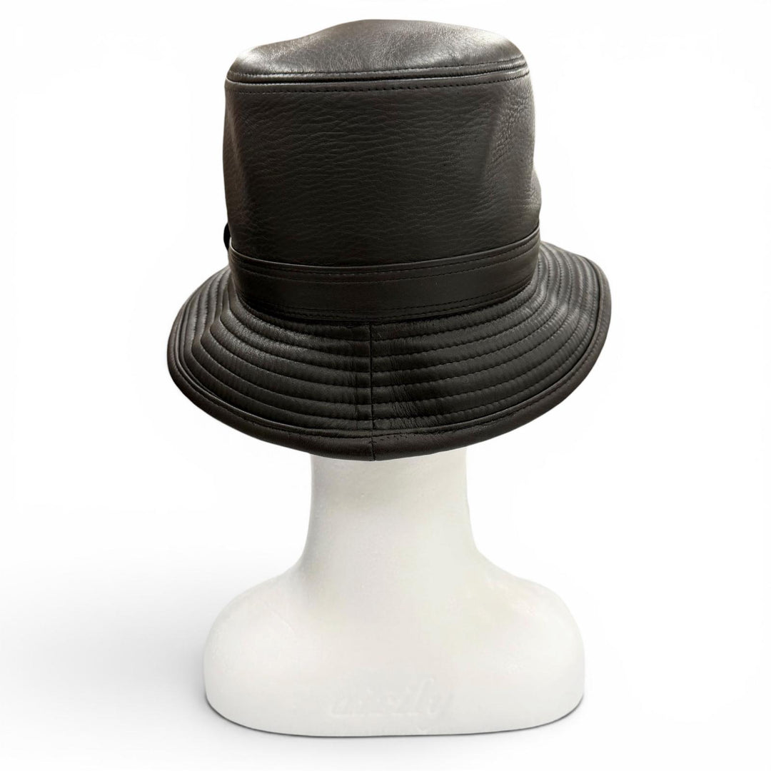 Excellent HERMES hat CHAPEAU HIDALGO hat Deerskin mens 57