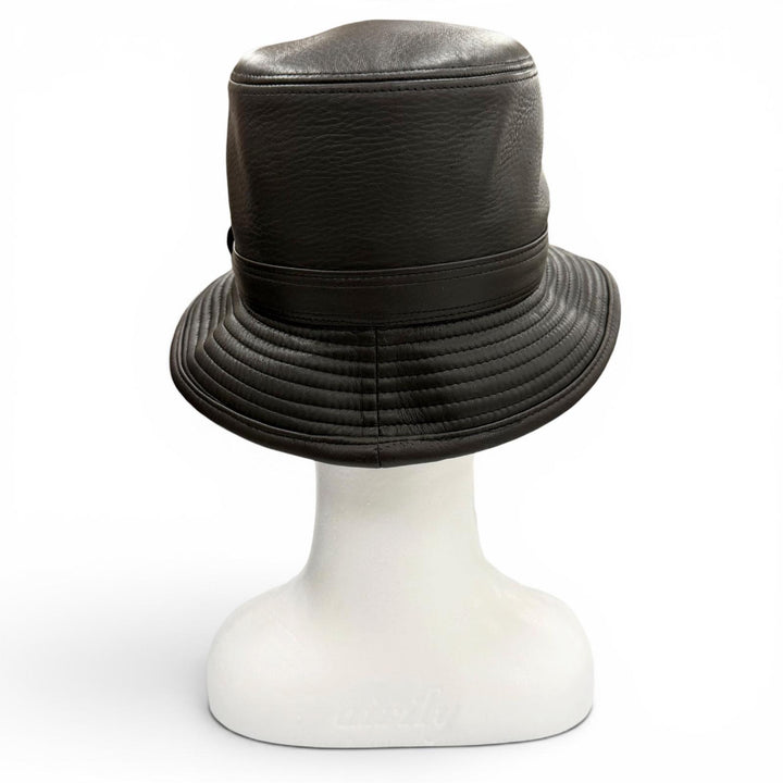 Excellent HERMES hat CHAPEAU HIDALGO hat Deerskin mens 57
