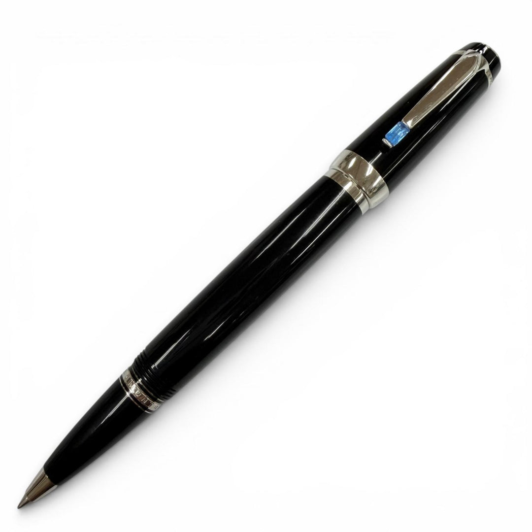Great MONTBLANC Ballpoint pen Boheme white star black Blue Gemstone mens
