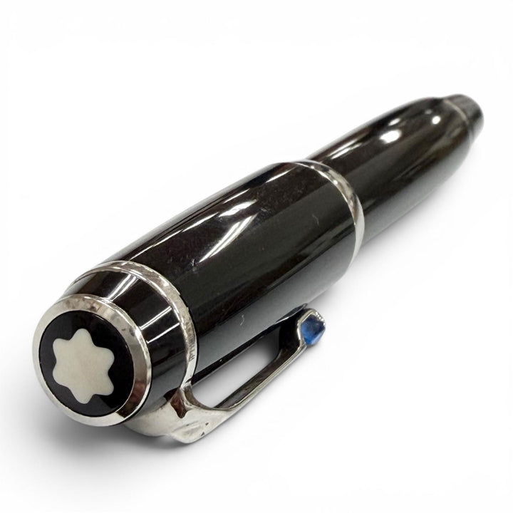 Great MONTBLANC Ballpoint pen Boheme white star black Blue Gemstone mens