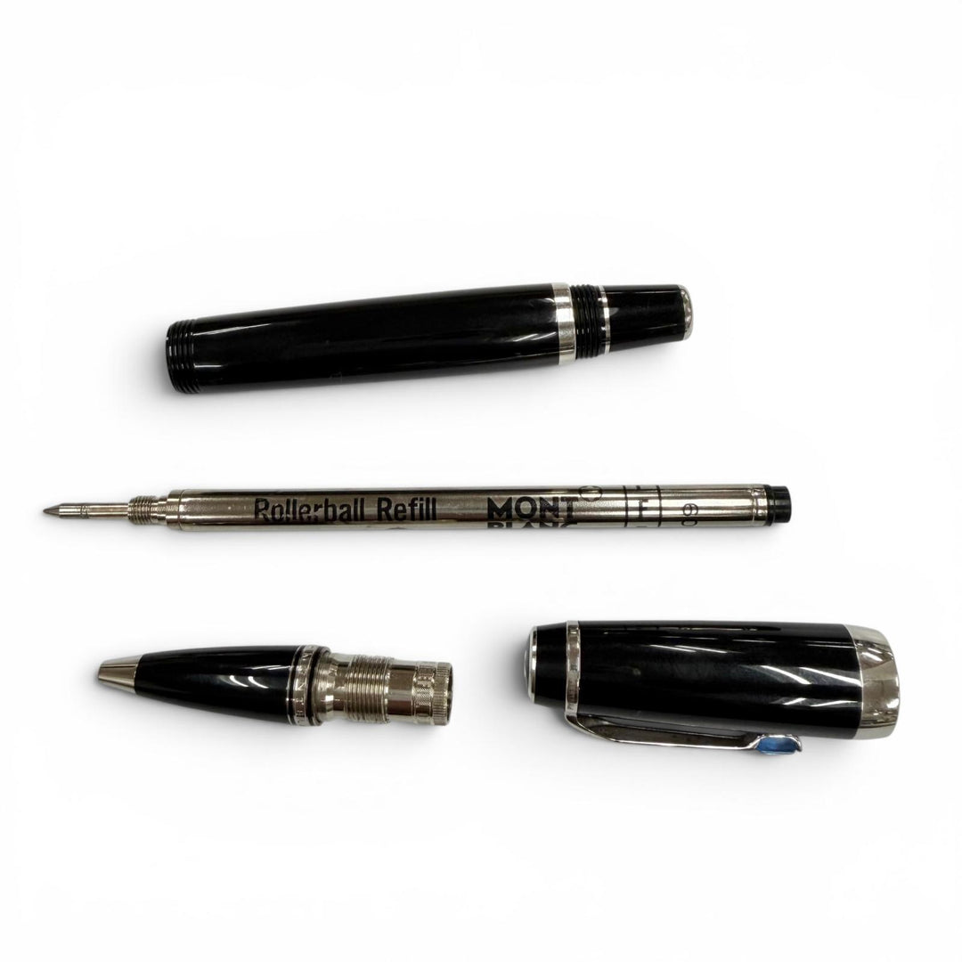 Great MONTBLANC Ballpoint pen Boheme white star black Blue Gemstone mens