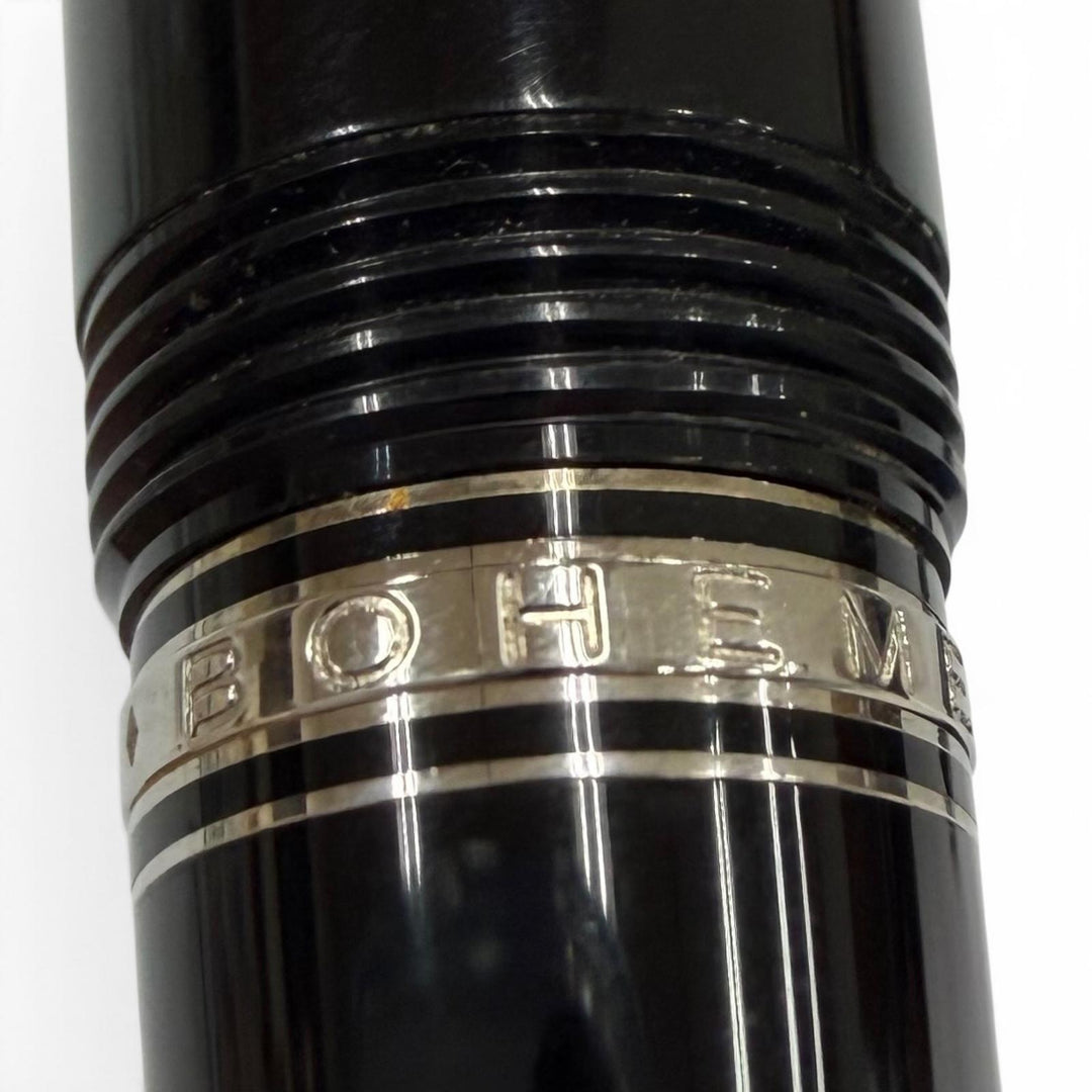 Great MONTBLANC Ballpoint pen Boheme white star black Blue Gemstone mens