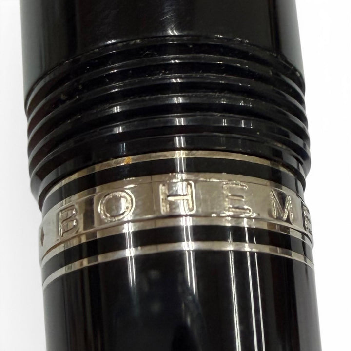 Great MONTBLANC Ballpoint pen Boheme white star black Blue Gemstone mens