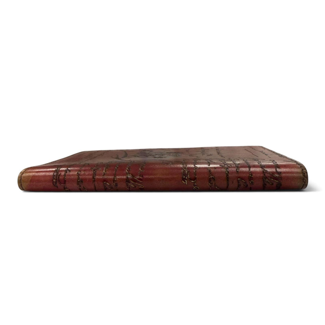 Great Berluti Notebook cover Red scritto leather mens